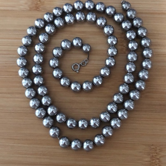 Jewelry - $328  Vintage Sterling Silver Bead Estate Necklace  71 Grams  925